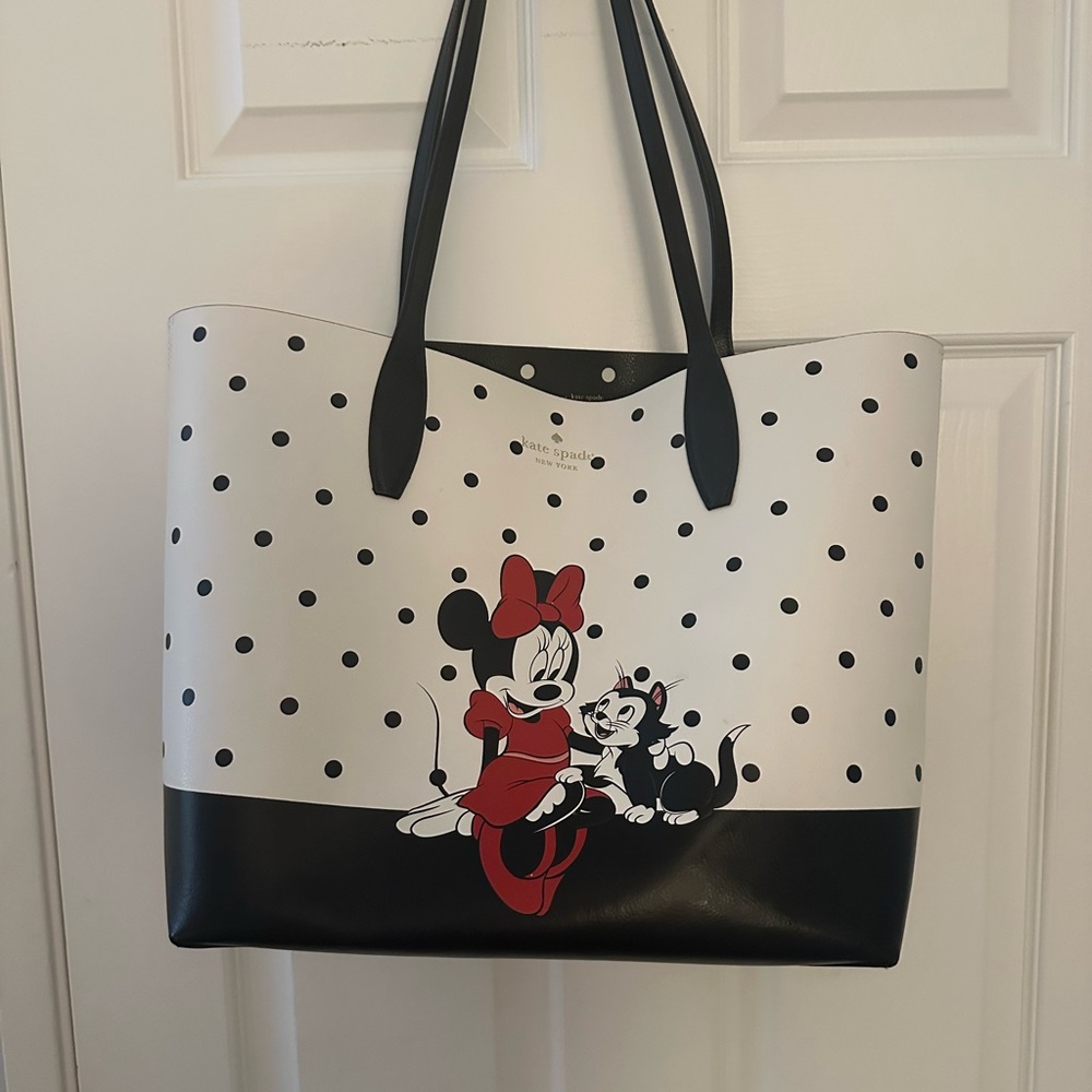 Kate Spade Black and White Polka Dot Tote Bag